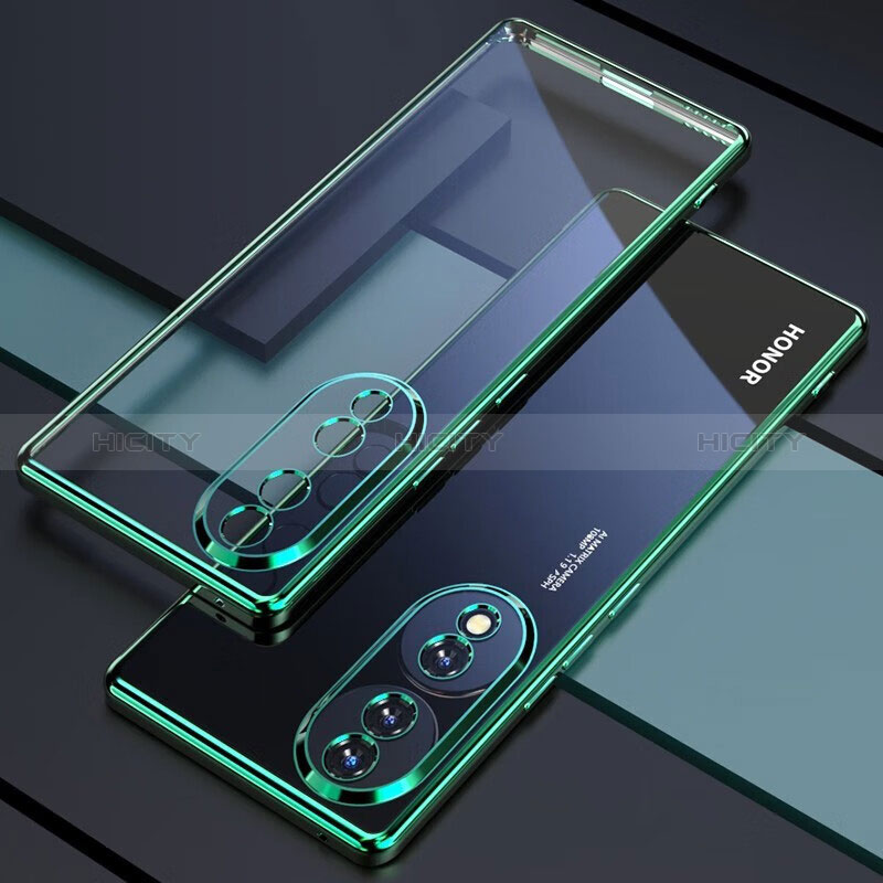 Funda Silicona Ultrafina Carcasa Transparente H02 para Huawei Honor 70 5G Verde