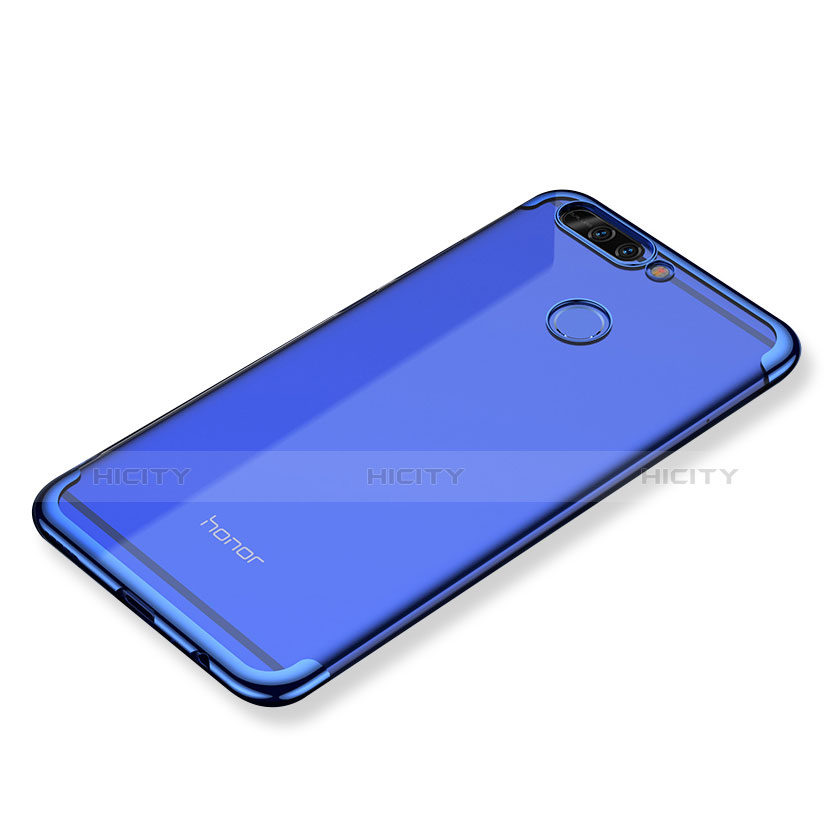 Funda Silicona Ultrafina Carcasa Transparente H02 para Huawei Honor 8 Pro Azul