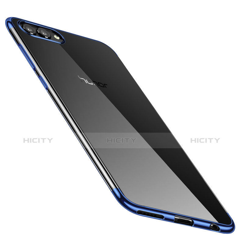 Funda Silicona Ultrafina Carcasa Transparente H02 para Huawei Honor View 10 Azul