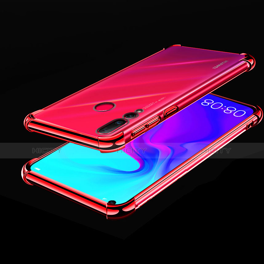 Funda Silicona Ultrafina Carcasa Transparente H02 para Huawei Nova 4 Rojo