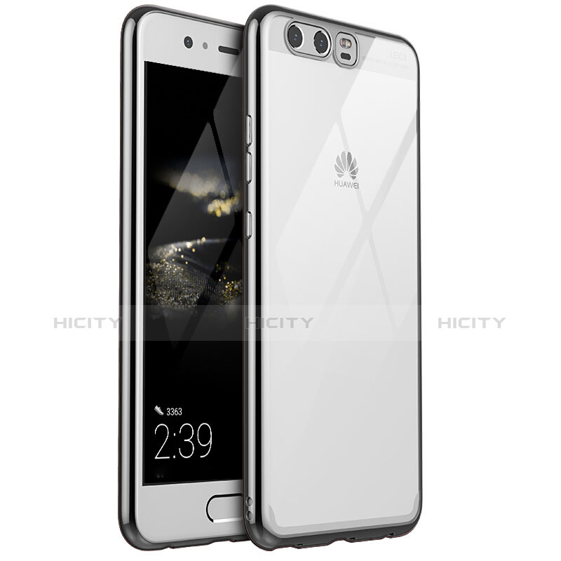 Funda Silicona Ultrafina Carcasa Transparente H02 para Huawei P10 Plus Plata