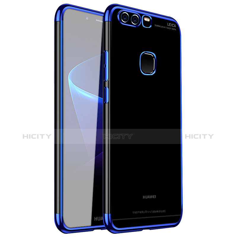 Funda Silicona Ultrafina Carcasa Transparente H02 para Huawei P9 Azul