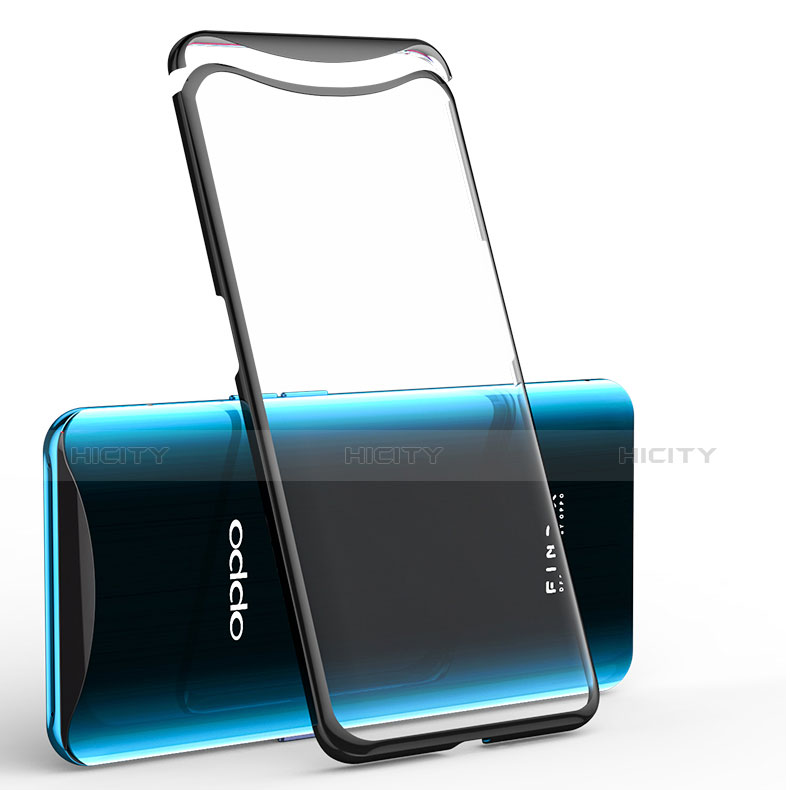 Funda Silicona Ultrafina Carcasa Transparente H02 para Oppo Find X Negro