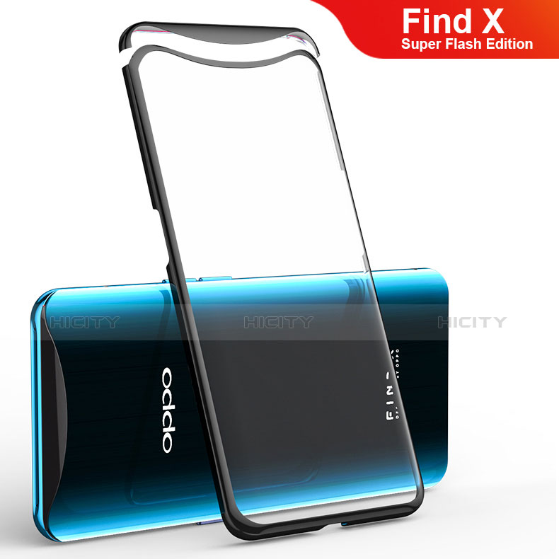Funda Silicona Ultrafina Carcasa Transparente H02 para Oppo Find X Super Flash Edition Negro