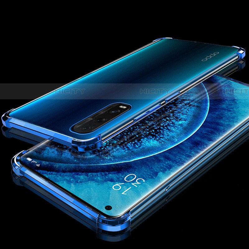 Funda Silicona Ultrafina Carcasa Transparente H02 para Oppo Find X2 Azul