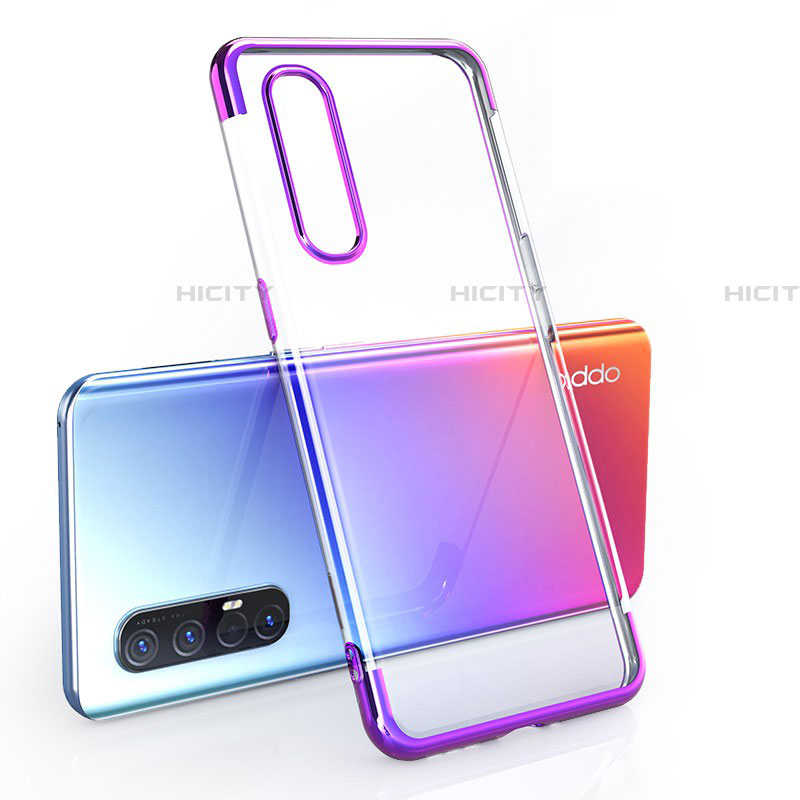 Funda Silicona Ultrafina Carcasa Transparente H02 para Oppo Find X2 Neo Morado