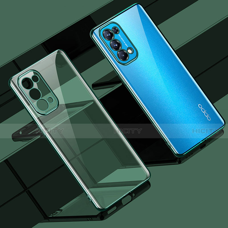 Funda Silicona Ultrafina Carcasa Transparente H02 para Oppo Find X3 Lite 5G Verde