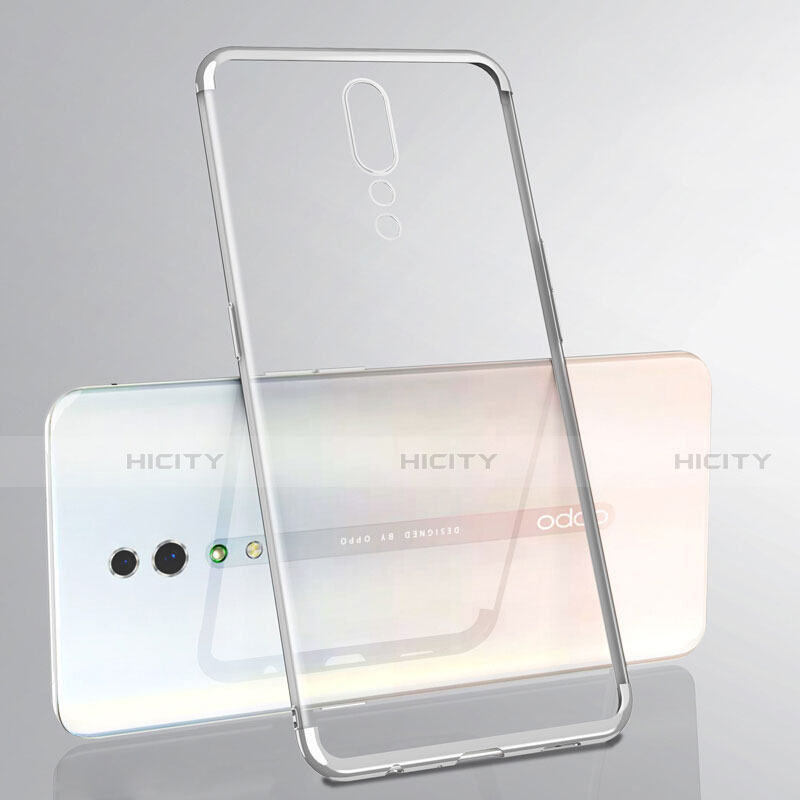 Funda Silicona Ultrafina Carcasa Transparente H02 para Oppo Reno Z Plata