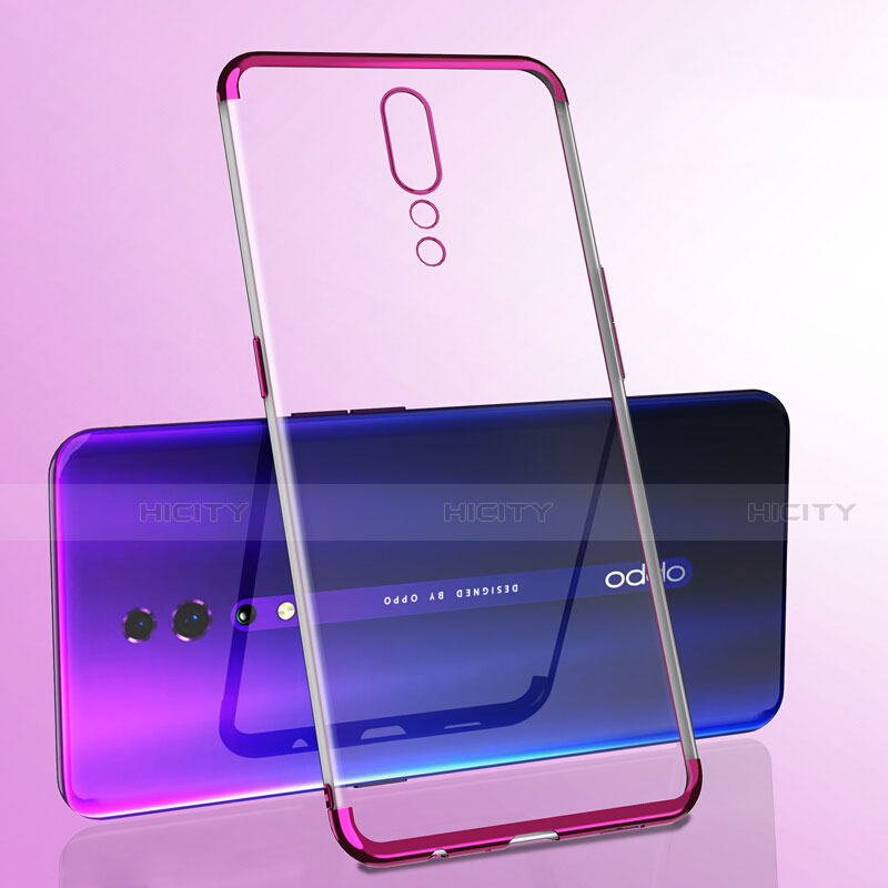 Funda Silicona Ultrafina Carcasa Transparente H02 para Oppo Reno Z Rojo