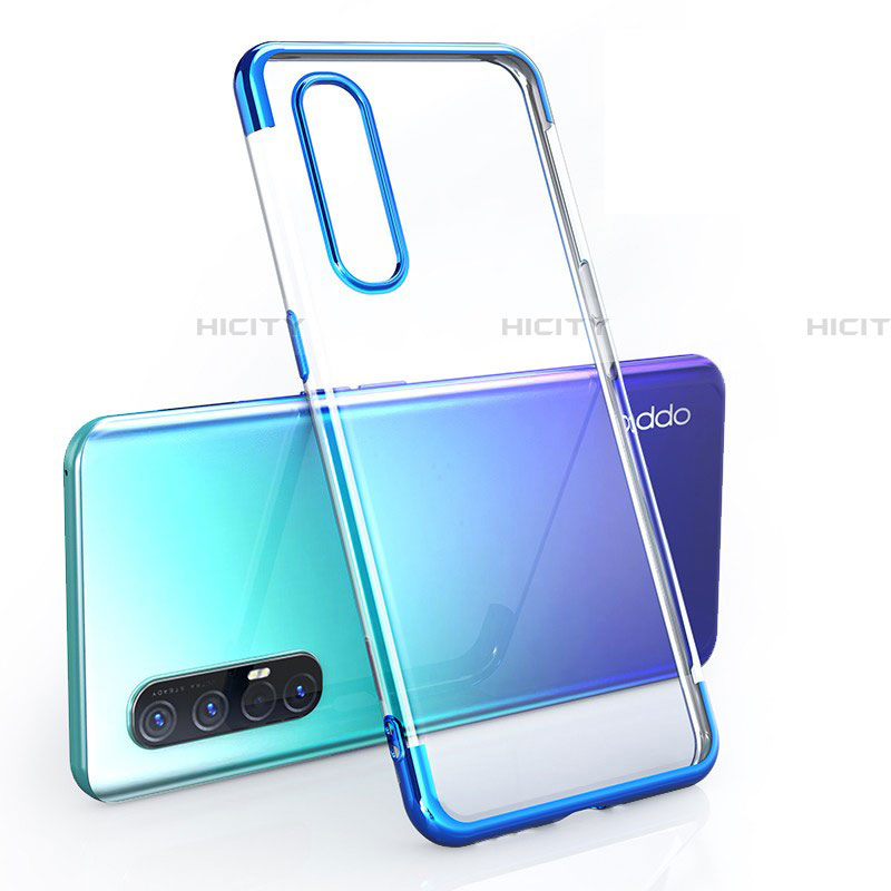 Funda Silicona Ultrafina Carcasa Transparente H02 para Oppo Reno3 Pro Azul