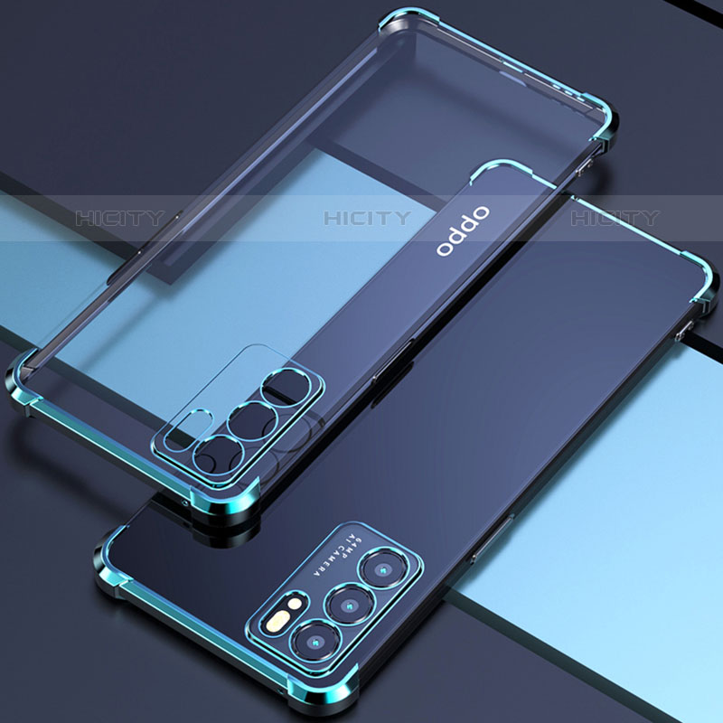 Funda Silicona Ultrafina Carcasa Transparente H02 para Oppo Reno6 Pro 5G India Verde