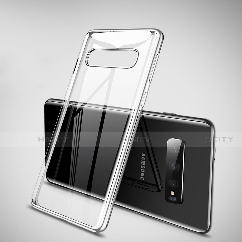 Funda Silicona Ultrafina Carcasa Transparente H02 para Samsung Galaxy S10 5G Plata