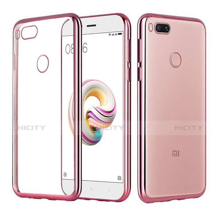 Funda Silicona Ultrafina Carcasa Transparente H02 para Xiaomi Mi 5X Oro Rosa