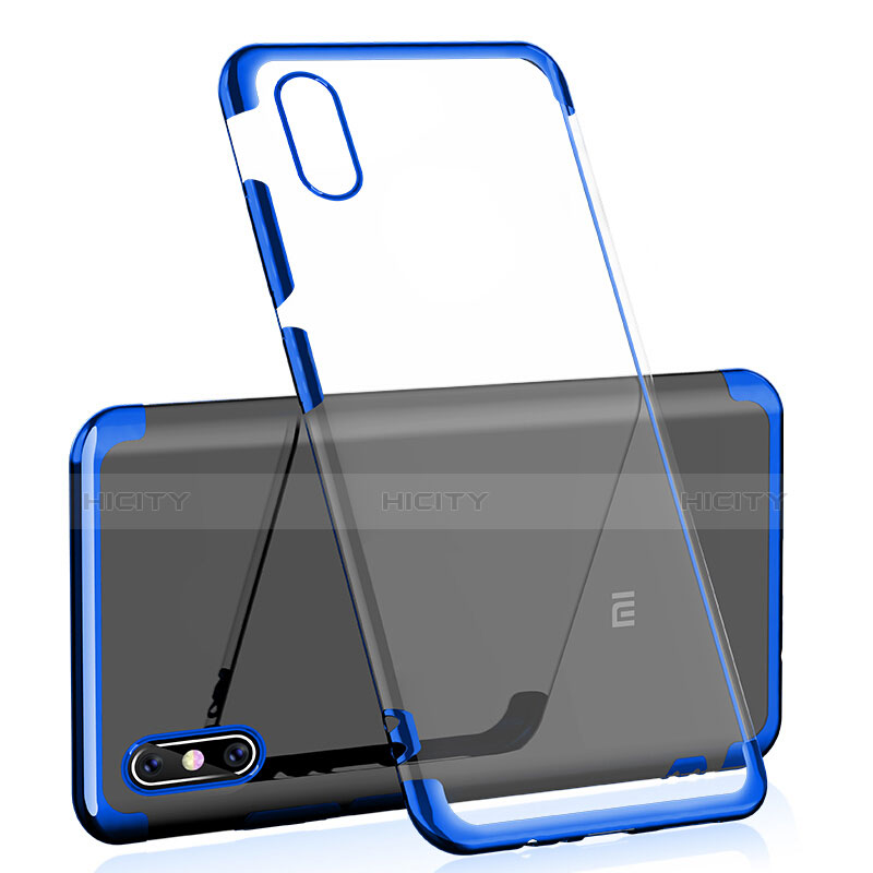 Funda Silicona Ultrafina Carcasa Transparente H02 para Xiaomi Mi 8 Screen Fingerprint Edition Azul