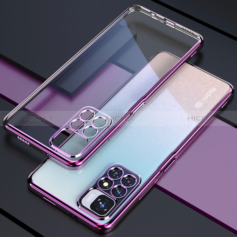 Funda Silicona Ultrafina Carcasa Transparente H02 para Xiaomi Poco M4 Pro 5G Morado