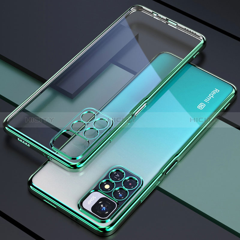 Funda Silicona Ultrafina Carcasa Transparente H02 para Xiaomi Poco X4 NFC Verde