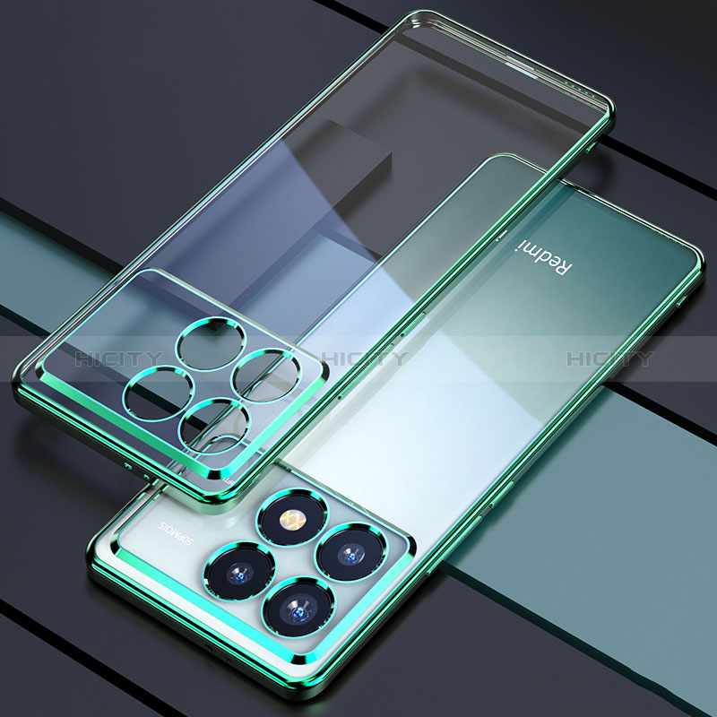 Funda Silicona Ultrafina Carcasa Transparente H02 para Xiaomi Redmi K70 5G Verde