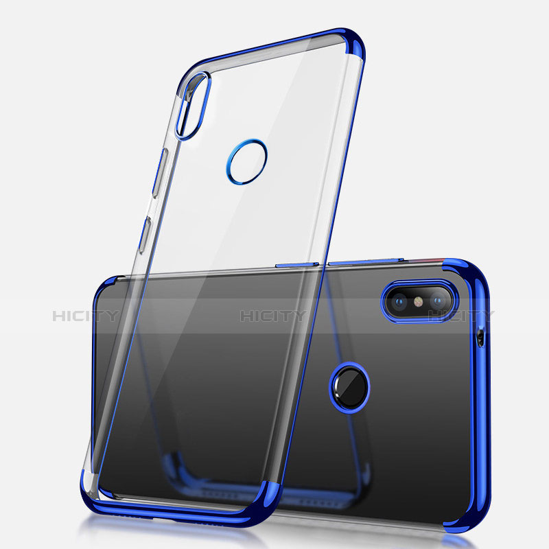 Funda Silicona Ultrafina Carcasa Transparente H02 para Xiaomi Redmi Note 5 Pro Azul