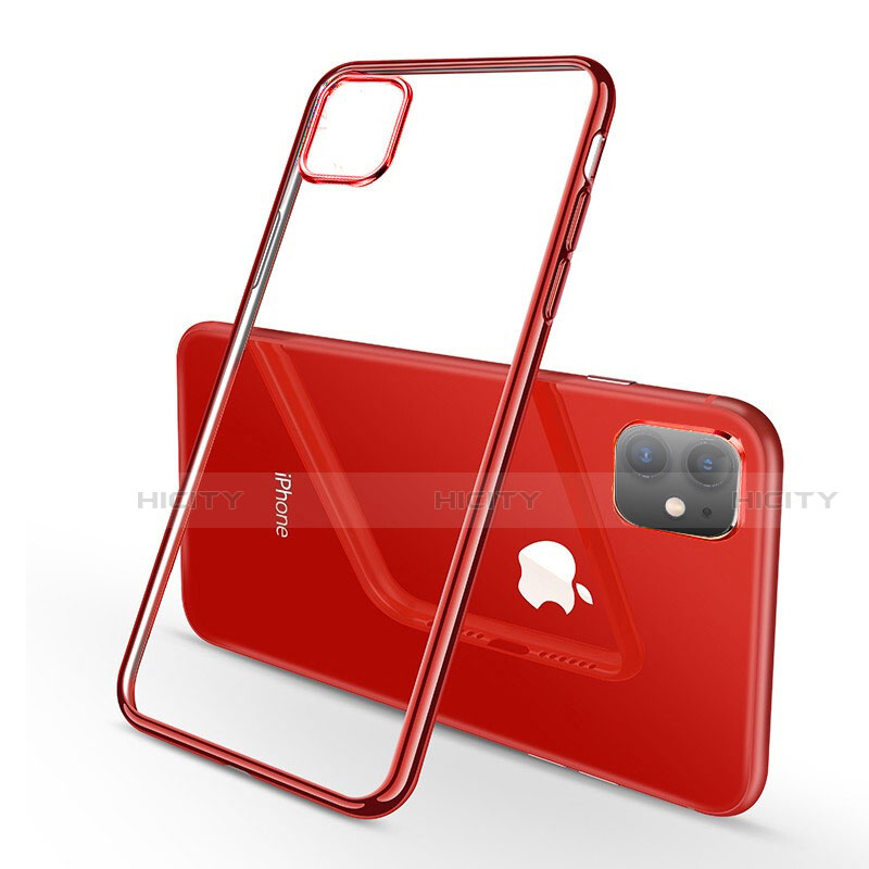 Funda Silicona Ultrafina Carcasa Transparente H03 para Apple iPhone 11 Rojo