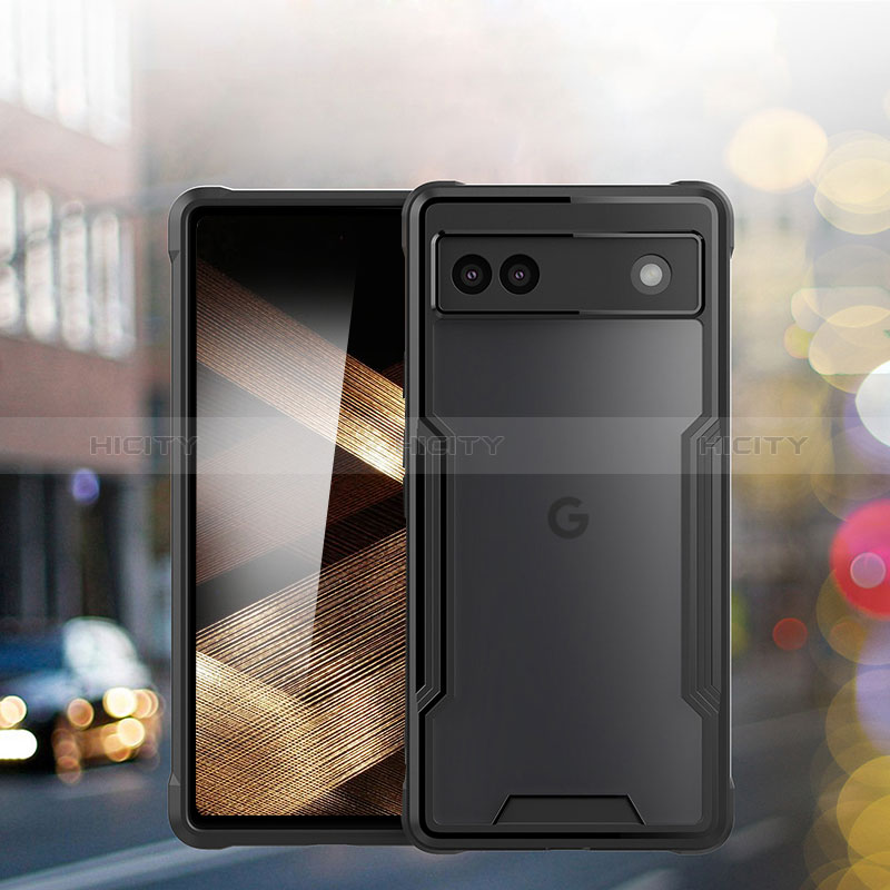 Funda Silicona Ultrafina Carcasa Transparente H03 para Google Pixel 6a 5G Negro