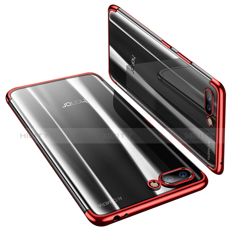 Funda Silicona Ultrafina Carcasa Transparente H03 para Huawei Honor 10 Rojo