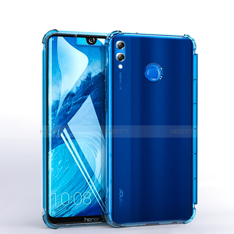 Funda Silicona Ultrafina Carcasa Transparente H03 para Huawei Honor 8X Max Azul Cielo