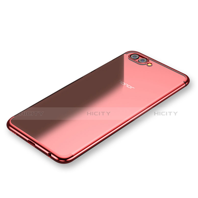 Funda Silicona Ultrafina Carcasa Transparente H03 para Huawei Honor V10 Rojo