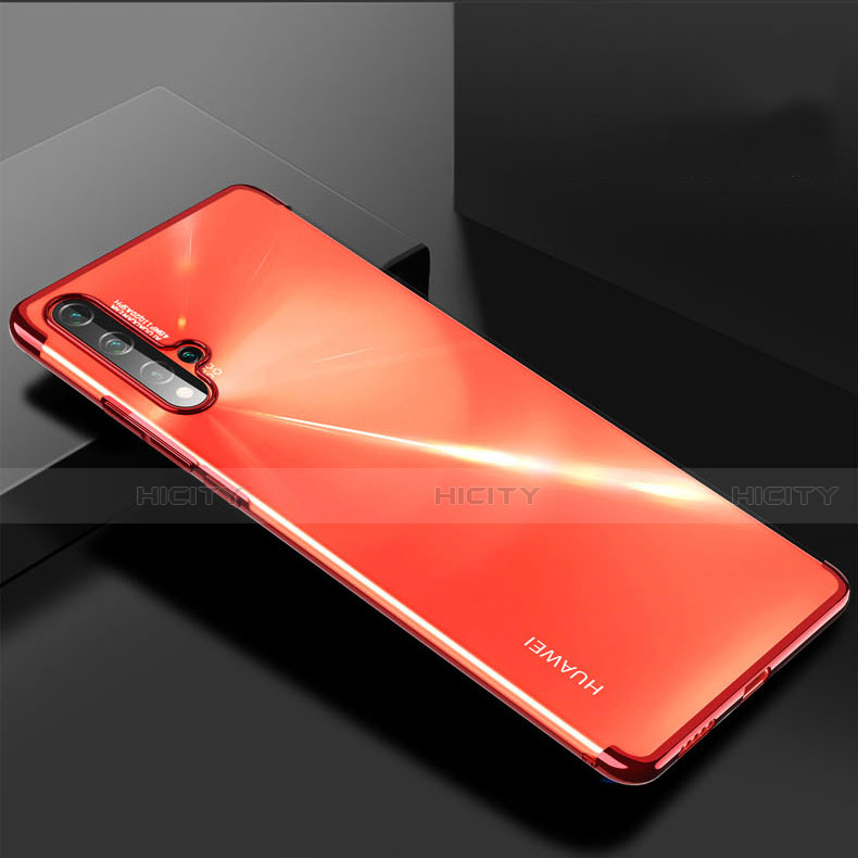 Funda Silicona Ultrafina Carcasa Transparente H03 para Huawei Nova 5 Pro Rojo