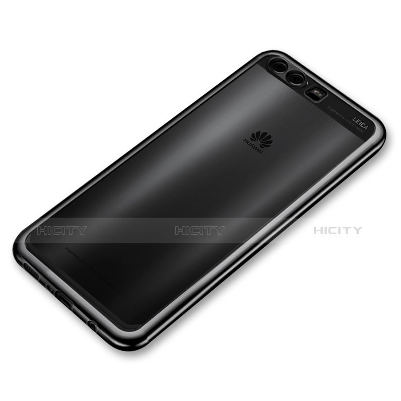 Funda Silicona Ultrafina Carcasa Transparente H03 para Huawei P10 Plus Negro