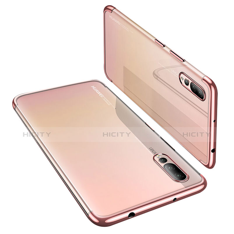 Funda Silicona Ultrafina Carcasa Transparente H03 para Huawei P20 Pro Oro Rosa