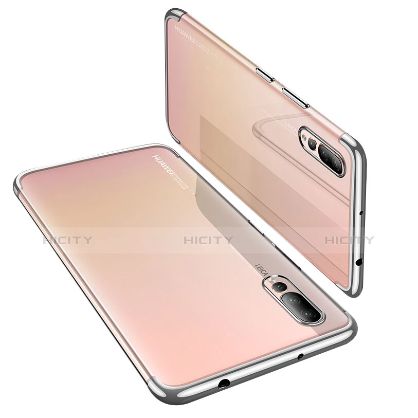 Funda Silicona Ultrafina Carcasa Transparente H03 para Huawei P20 Pro Plata