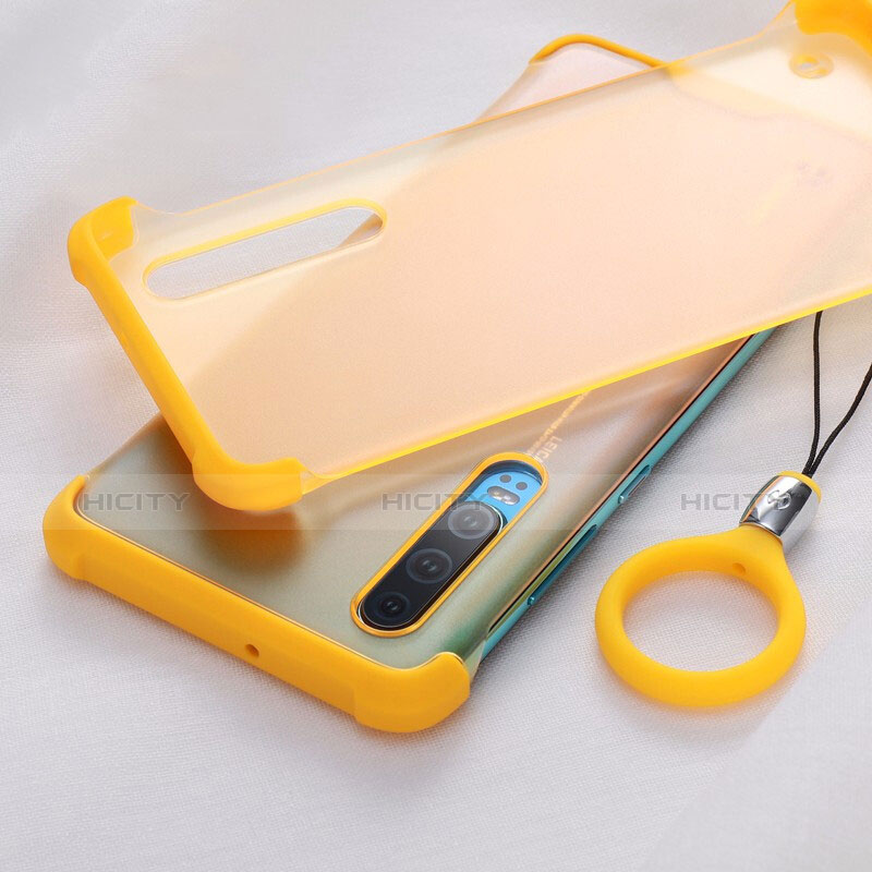 Funda Silicona Ultrafina Carcasa Transparente H03 para Huawei P30 Amarillo