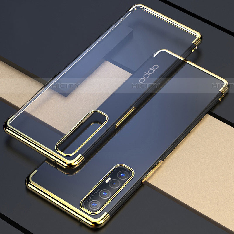 Funda Silicona Ultrafina Carcasa Transparente H03 para Oppo Find X2 Neo Oro