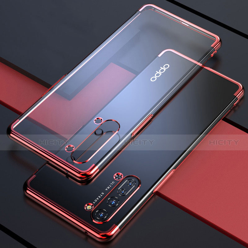 Funda Silicona Ultrafina Carcasa Transparente H03 para Oppo K7 5G Rojo