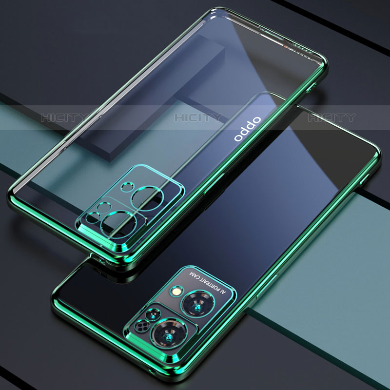 Funda Silicona Ultrafina Carcasa Transparente H03 para Oppo Reno7 Pro 5G Verde