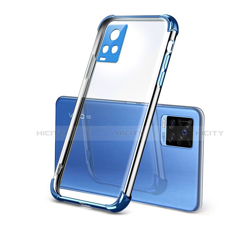 Funda Silicona Ultrafina Carcasa Transparente H03 para Vivo V20 Pro 5G Azul