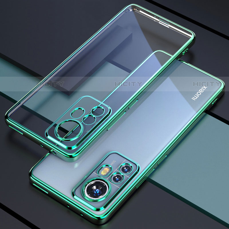 Funda Silicona Ultrafina Carcasa Transparente H03 para Xiaomi Mi 12 Pro 5G Verde