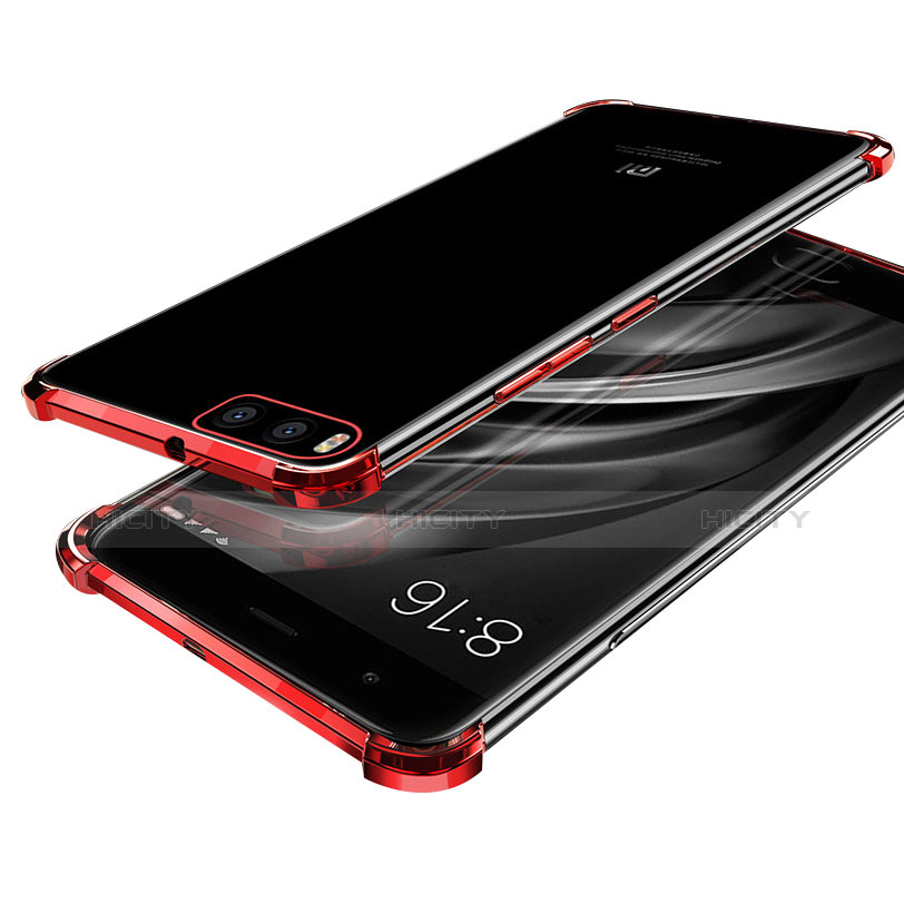 Funda Silicona Ultrafina Carcasa Transparente H03 para Xiaomi Mi 6 Rojo