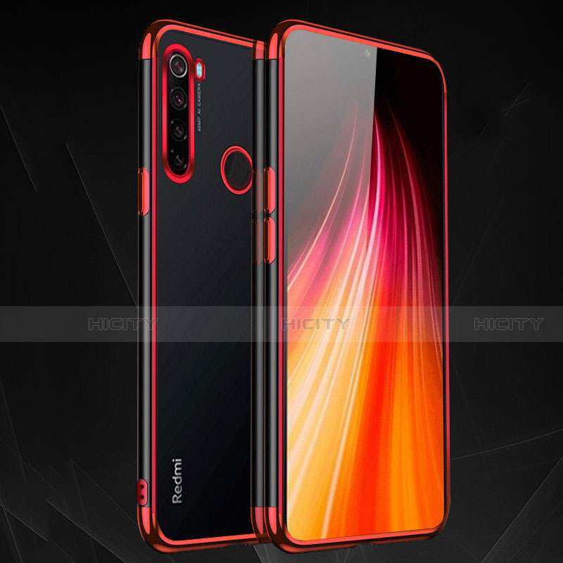 Funda Silicona Ultrafina Carcasa Transparente H03 para Xiaomi Redmi Note 8 Rojo