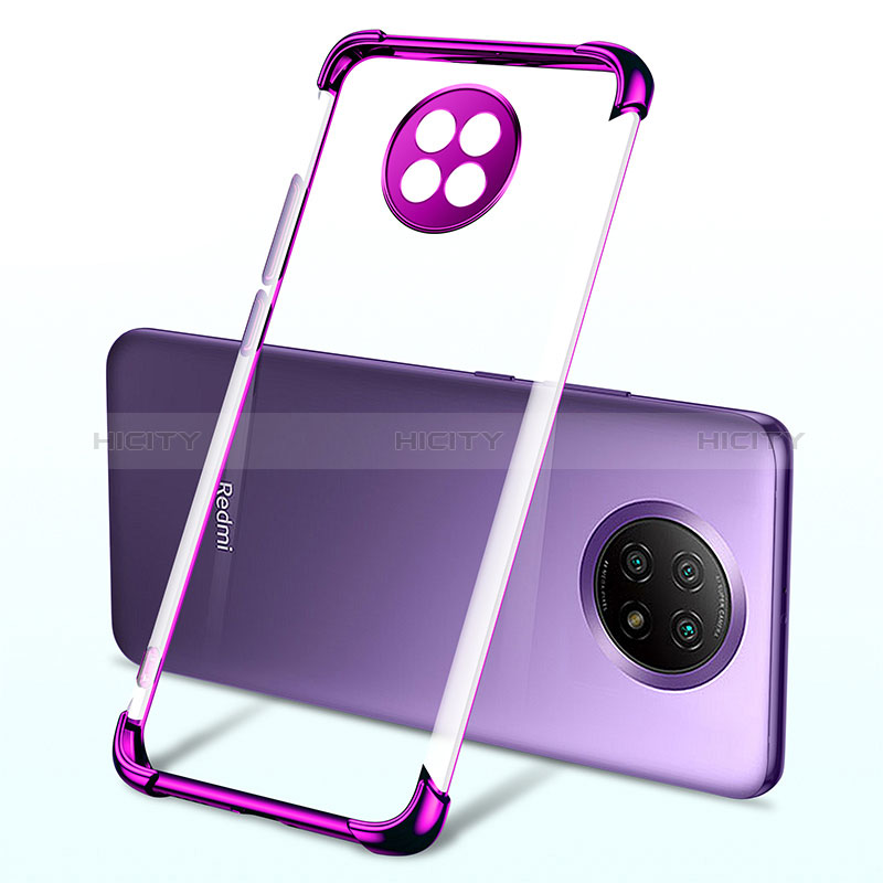 Funda Silicona Ultrafina Carcasa Transparente H03 para Xiaomi Redmi Note 9 5G Morado