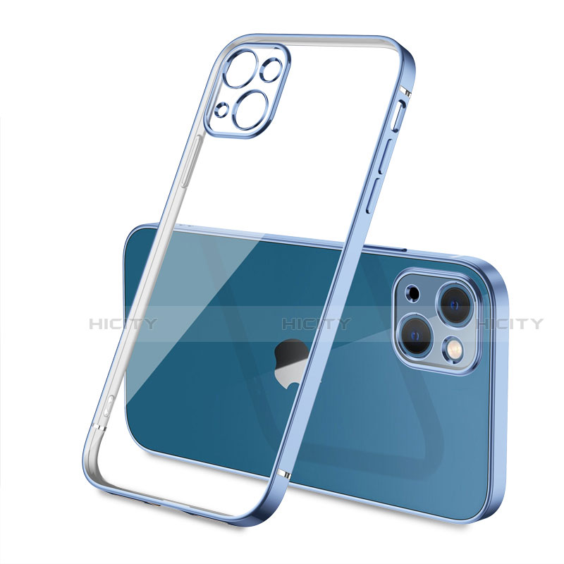 Funda Silicona Ultrafina Carcasa Transparente H04 para Apple iPhone 15 Azul