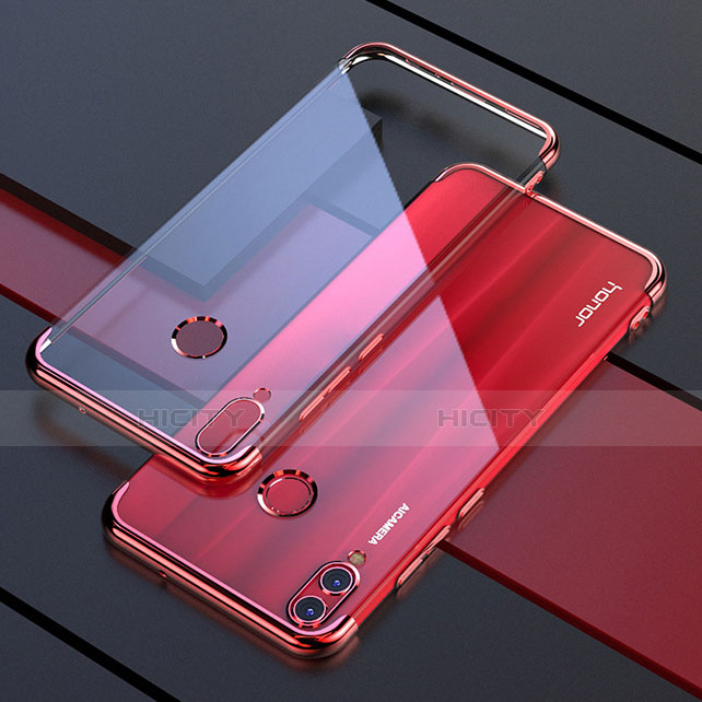 Funda Silicona Ultrafina Carcasa Transparente H04 para Huawei Honor V10 Lite Rojo