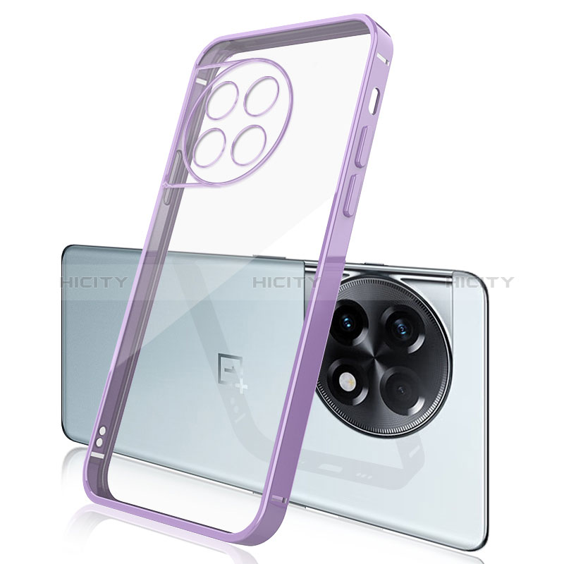 Funda Silicona Ultrafina Carcasa Transparente H04 para OnePlus 11 5G Morado