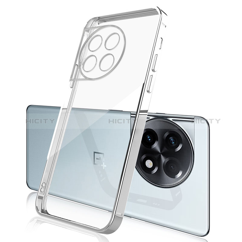 Funda Silicona Ultrafina Carcasa Transparente H04 para OnePlus 11R 5G Plata