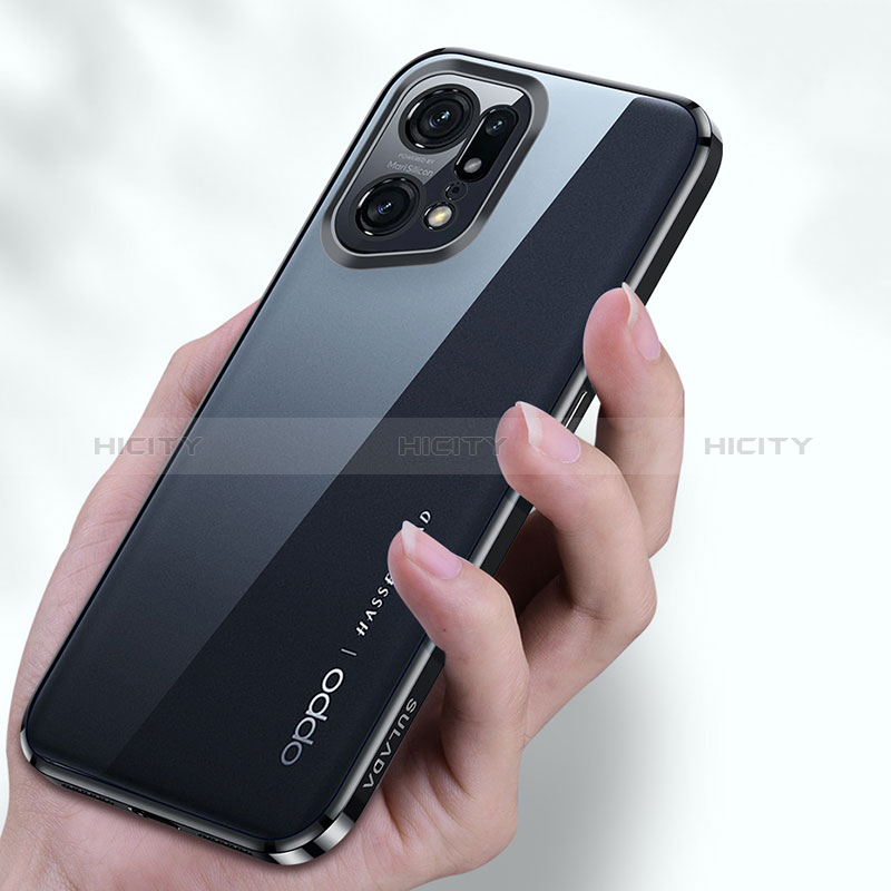 Funda Silicona Ultrafina Carcasa Transparente H04 para Oppo Find X5 5G