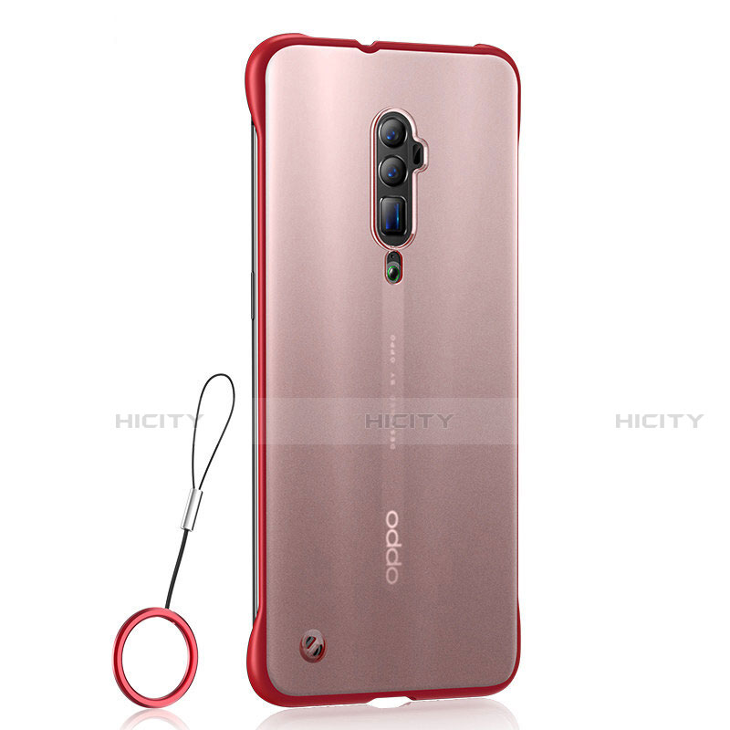 Funda Silicona Ultrafina Carcasa Transparente H04 para Oppo Reno 10X Zoom Rojo