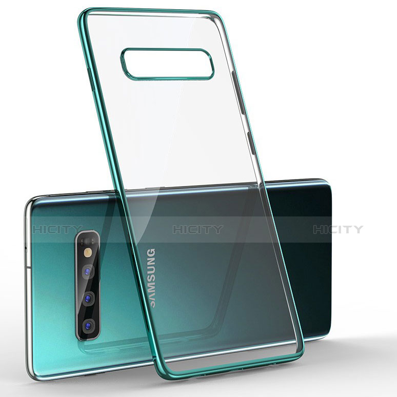 Funda Silicona Ultrafina Carcasa Transparente H04 para Samsung Galaxy S10 Plus Verde