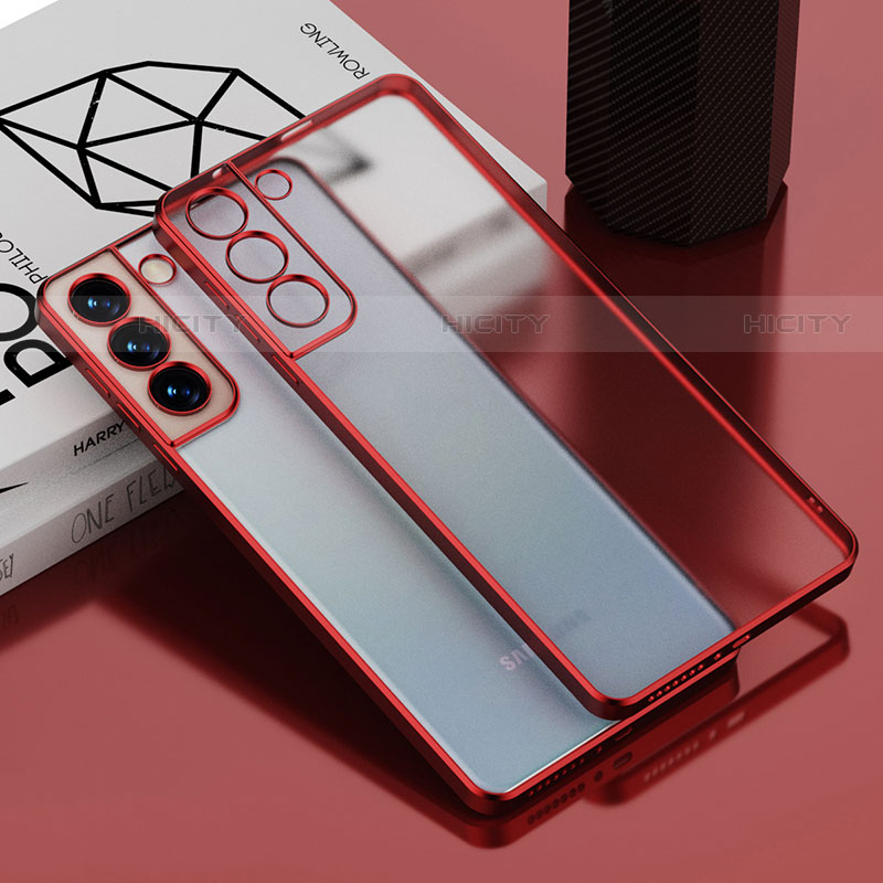 Funda Silicona Ultrafina Carcasa Transparente H04 para Samsung Galaxy S23 5G Rojo
