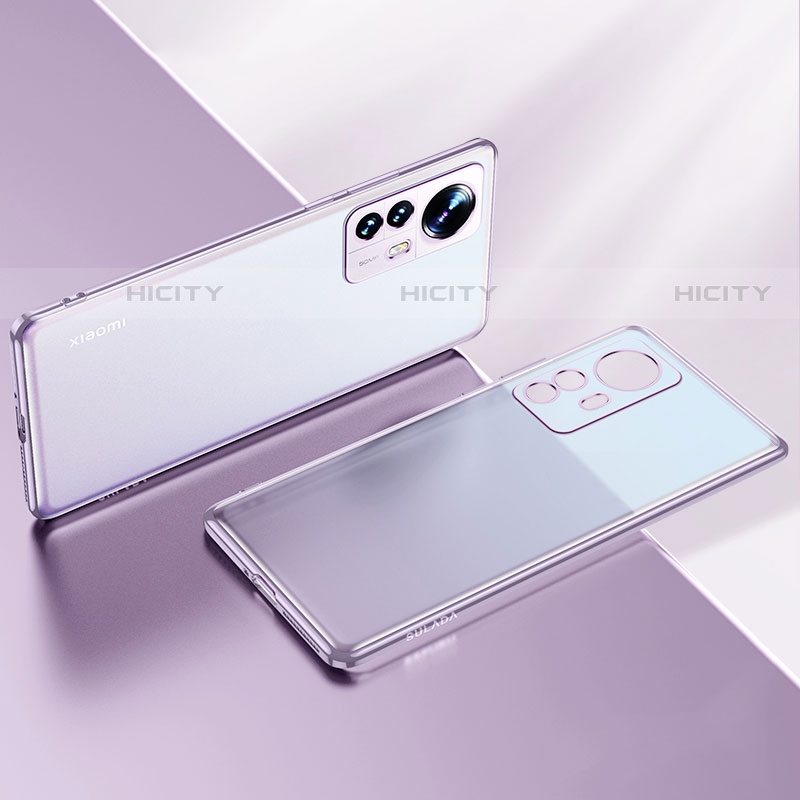 Funda Silicona Ultrafina Carcasa Transparente H04 para Xiaomi Mi 12 Pro 5G Morado