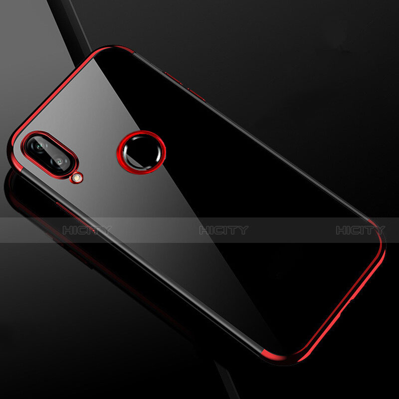 Funda Silicona Ultrafina Carcasa Transparente H04 para Xiaomi Redmi Note 7 Pro Rojo